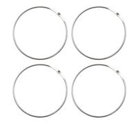 OMJMYY 4 Pack Grand Anneau en Métal Polyvalent,Porte-Clés de 150 mm,Anneau De Classeur,Anneau Articulé,Anneaux de Rideau de Douche pour Rideau Douche Accrocher Clés Serviettes Scrapbooking