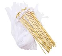 OMJMYY Baguettes De Mariage avec Cloches 30 Pièces Bâton de Ruban de Mariage Baguette de Banderole pour Anniversaire Fête Noël Célébration De Vacances