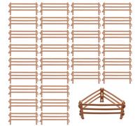 OMJMYY Lot de 40 jouets de clôture à chevaux 16 x 7 x 1 cm - Clôture de cheval - Accessoires de clôture corral - Jouet pour enfants et jeunes enfants - Micro paysage - Décoration - Cadeau éducatif