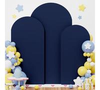 OMKSIH Lot de 3 Housses de Fond Extensibles pour Arche de Mariage - Bleu Marine - 1,2 m - 1,5 m - 1,8 m - 1,8 m - Décoration de fête d'anniversaire