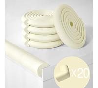 Ommda Protection coin Adhésifs Imperméable Mousse Souple Protection Angle Protege coin Meuble Bebe 10m Protection de bord + 20 Pièces Protections d’angles