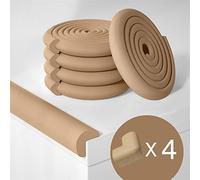 Ommda Protection coin Adhésifs Imperméable Mousse Souple Protection Angle Protege coin Meuble Bebe 2m Protection de bord + 4 Pièces Protections d’angles