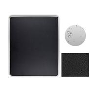 Ommda Tapis de Souris en Aluminium Dépolie Anti-dérapant Imperméable et Cuir PU Bas Bureau Pad et Protection d'écran Souris Pad Le contrôle Rapide et précis,30x240cm,Noir
