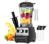 OMMO 1.8L Mixeur Blender Professionnel, 1800W Mixeur Smoothie pour Shakes et Smoothies, 1 Bouteille Portables de 300 ml Sans BPA, Fonction Pulse, Glace Pilée, Passe au Lave-Vaisselle