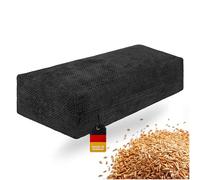 OMNANA® Coussin de yoga rectangulaire 65x30x15cm - Coussin de yoga avec rembourrage en épeautre - Coussin rectangulaire, housse en chenille, lavable - Made in Germany - Convient pour le Yin Yoga