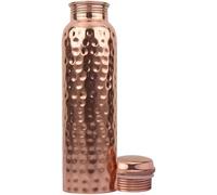Omnegon Bouteille d'eau en cuivre pur - 1 litre - Bouteille ayurvédique en cuivre martelé bon pour la santé