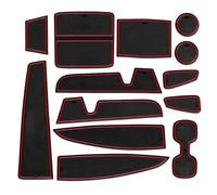 OMNHGD pour Toyota pour Corolla E210 2019-2023, Tapis De Rainure De Porte Intérieure De Voiture Hybride, Tapis Antidérapant, Accessoires Dessous Verre(Rosso)