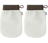 OMNIA BOTANICA - Gant de hammam kessa - Gommage du corps - Exfolie en profondeur la peau - Gant de bain - Spa - Exfoliation intermédiaire (Lot de 2)