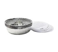 Omnia Lot de 5 Moules en Aluminium avec Couvercles pour Four, Forme Ronde