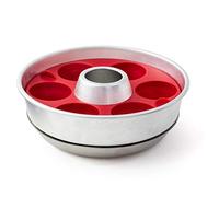 Omnia Profumi - Moule à muffins en silicone flexible et pliable, 6 cavités, rouge 24,2 x 24 cm