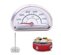 Omnia Thermomètre de four en acier inoxydable avec sonde de 7 cm (0 °C à 400 °C)