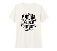 Omnia Vincit Amor Latin Love conquiert Tout T-Shirt Haut de Gamme