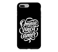 Omnia Vincit Amor Latin Script Love Citation Coque pour iPhone 7 Plus/8 Plus