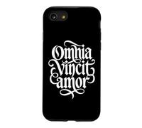 Omnia Vincit Amor Love Will Prevail Gothic Script Coque pour iPhone SE (2020) / 7/8