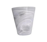 Omniacasa, Lot de 12 verres à eau en verre de Murano, fabrication artisanale, décorés avec effet vagues, couleur blanche, fabriqués en Italie, élégants pour table, idée cadeau