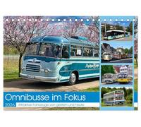 Omnibusse im Fokus (Tischkalender 2026 DIN A5 quer), CALVENDO Monatskalender: Omnibusse im Wandel der Zeit