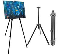 Omnideal Chevalet en Aluminium pour Peintres de eyepower | Support trépied pour Tableaux et Toiles réglable en Hauteur de env 57 cm à 180 cm | INCL pour Sac de Transport | Noir