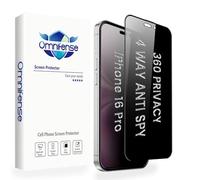Omnifense 4 Way 360 ° Privacy Glass Screen Protector for iPhone 16 Pro Horizontal and Vertical Anti Spy Tempered Glass Screen Film for Apple iPhone 16 Pro [6.3"]