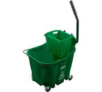 OmniFit Seau à serpillère 35 QT : essoreuse latérale - Vert