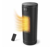 OmniHeat Radiateur soufflant céramique 1800 W avec télécommande, 4 modes de chauffage et mode éco, minuterie 24 h, thermostat réglable 5-35 ℃, chauffage électrique oscillant, protection de sécurité