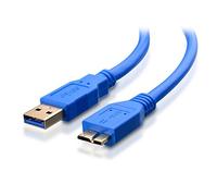 OMNIHIL Câble USB-A vers Micro-B haute vitesse 3.0 de 1,5 m de long compatible avec disque dur externe portable Toshiba Canvio Advance 2 To