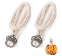 Omnikryp 2 Pièces Mèche Lampe, 18mm Mèche Brûleur Catalytique, Mèches d'Aromathérapie Durable, Purifier Efficacement l'Air, pour Maison, Bureau et d'autres Lieux de Purification de l'Air (Argent)