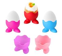 Omnikryp 5 Coquetier, Coquetier en Silicone, Porteoeufs pour Déjeuner Brunch, Support à œufs Amusant pour Enfants, pour Oeufs Durs et à Coque, Idéal pour Famille Restaurant, Lavable au Lave-Vaisselle