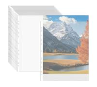 Omnikryp 50 Pièces Pochettes Transparentes, Pochettes Plastiques A4, Durable Pochette Document, Perforatrice Universelle 11 Trous, pour Usage Régulier - Modèle Extra Épais (80 μm)