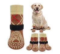 Omnikryp Chaussettes pour Chien, Chaussettes Antidérapantes Chien, Chaussette Réglables Chiens, Sac de Rangement Haut de Gamme, Convient pour La Rééducation Et Les Activités de Plein Air - Taille M