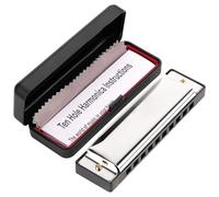 Omnikryp Harmonica, Blues Harmonica Diatonique en Do à 10 Trous, pour Débutants, Enfants, Étudiants, Adultes et Joueurs Professionnels, Cadeaux, Étui Inclus