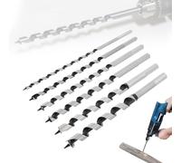Omninmo 6pcs tarière Bit de foret en bois, 6 8 10 12 14 16 mm Hex Shank Extra Long Wood Twin Twor Apière Bits de forage pour bois, carreaux de brique, plastique