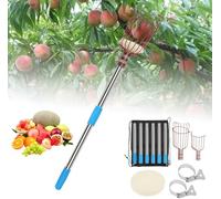 Omninmo Pomelo Cueilleur de Fruits avec Panier télescopique à Long Manche, 35 à 95 Pouces réglable à Haute Altitude pour cueilleur d'avocat, Gland, Citron, Poire, manguier