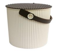 omnioutil Crème Hachiman Seau Poubelle Poubelle Multifonction Petit 8 litres Tabouret Porte Objets Jouets