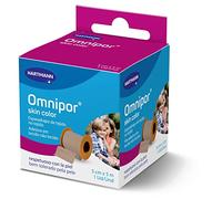 Omnipor: Sparadrap hypoallergénique en tissu non tissé pour peaux sensibles 5 cm x 5 m Couleur chair