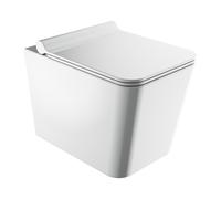 Omnires Boston cuvette wc avec abattant à descente lente suspendue sans bride blanc BOSTONMWBP