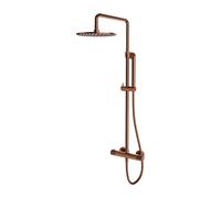 Omnires Contour ensemble de douche mural avec thermostat avec douche pluie cuivre CT8044CPB