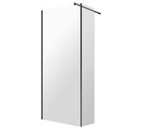 Omnires Marina cabine de douche 100x30 cm noir mat/verre transparent MA1030BLTR