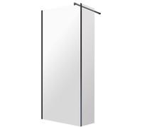 Omnires Marina cabine de douche 120x30 cm noir mat/verre transparent MA1230BLTR