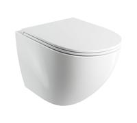 Omnires Ottawa cuvette wc avec abattant à descente lente suspendue sans bride blanc brillant OTTAWACMWBP