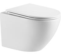 Omnires Ottawa cuvette wc avec abattant à descente lente suspendue sans bride blanc brillant OTTAWAMWBP