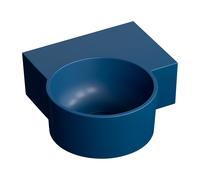 Omnires Ovo M+ lavabo 33x34 cm d'angle classique-à poser bleu mat OVO335UWPMB