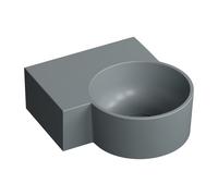 Omnires Ovo M+ lavabo 33x34 cm d'angle classique-à poser gris/pierre mat OVO335UWLAG