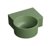 Omnires Ovo M+ lavabo 33x34 cm d'angle classique-à poser vert mat OVO335UWPOL