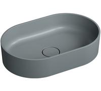Omnires Ovo M+ lavabo 55x36 cm ovale à poser gris/pierre mat OVOUNAG