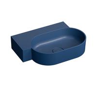 Omnires Ovo M+ lavabo 55x38 cm ovale à poser bleu mat OVO555UWLMB