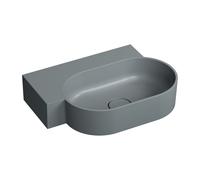 Omnires Ovo M+ lavabo 55x38 cm ovale à poser gris/pierre mat OVO555UWLAG