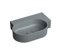 Omnires Ovo M+ lavabo 55x38 cm ovale à poser gris/pierre mat OVO555UWPAG