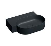 Omnires Ovo M+ lavabo 55x38 cm ovale à poser noir mat OVO555UWLBLV
