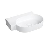 Omnires Ovo M+ lavabo 64x44 cm d'angle classique-à poser blanc brillant OVO645UWLBP
