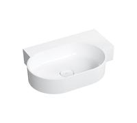 Omnires Ovo M+ lavabo 64x44 cm d'angle classique-à poser blanc brillant OVO645UWPBP